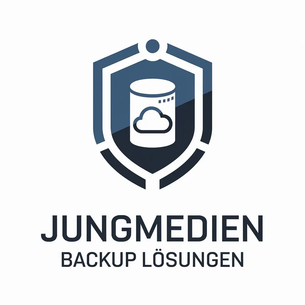 LOGO Design for JungMedien Backup Lsungen Shield with Cloud Storage Theme for Cybersecurity