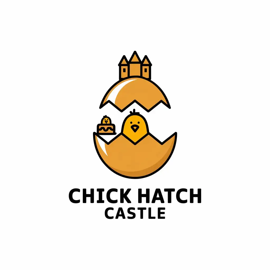 LOGO Design for Chick Hatch Castle Egg Castle Cake Theme for Restaurant Industry