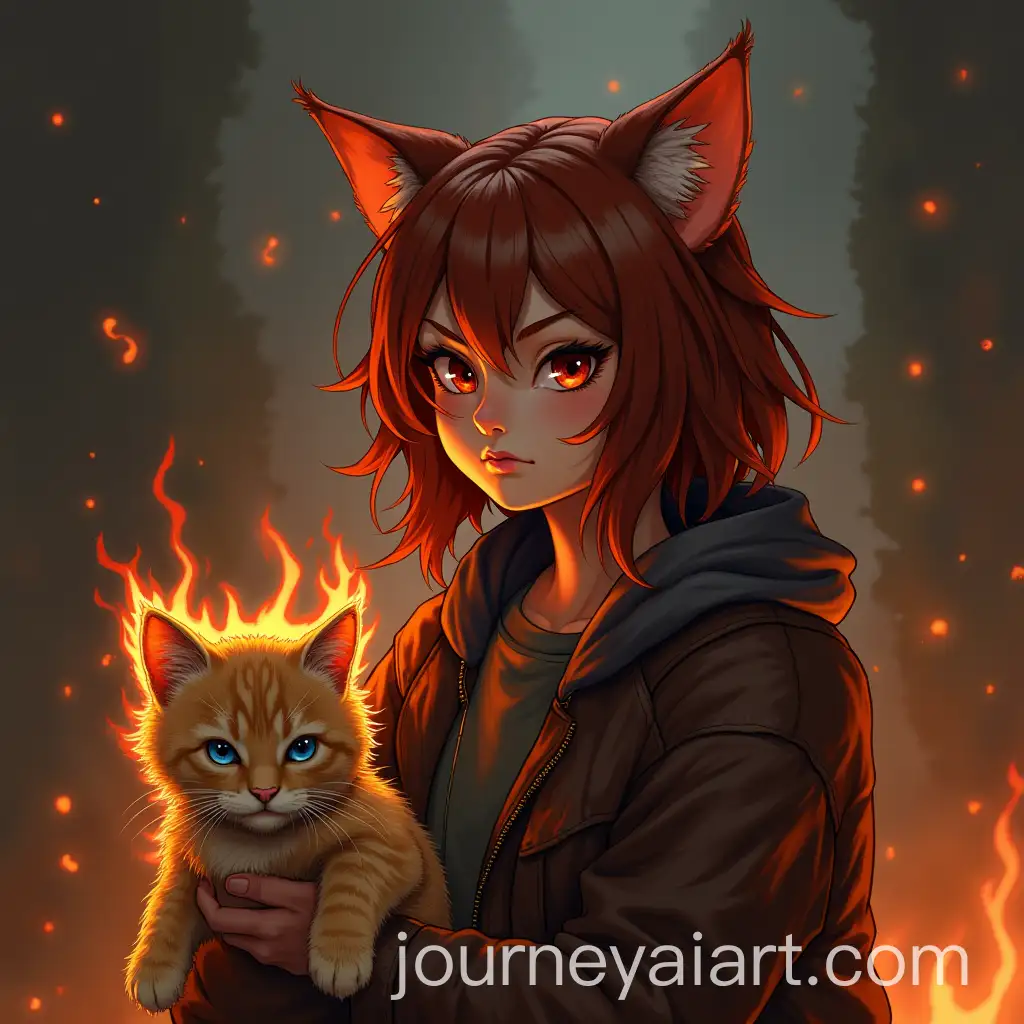 Mikaelarid-from-Dead-by-Daylight-with-a-Flaming-Cat-Familiar