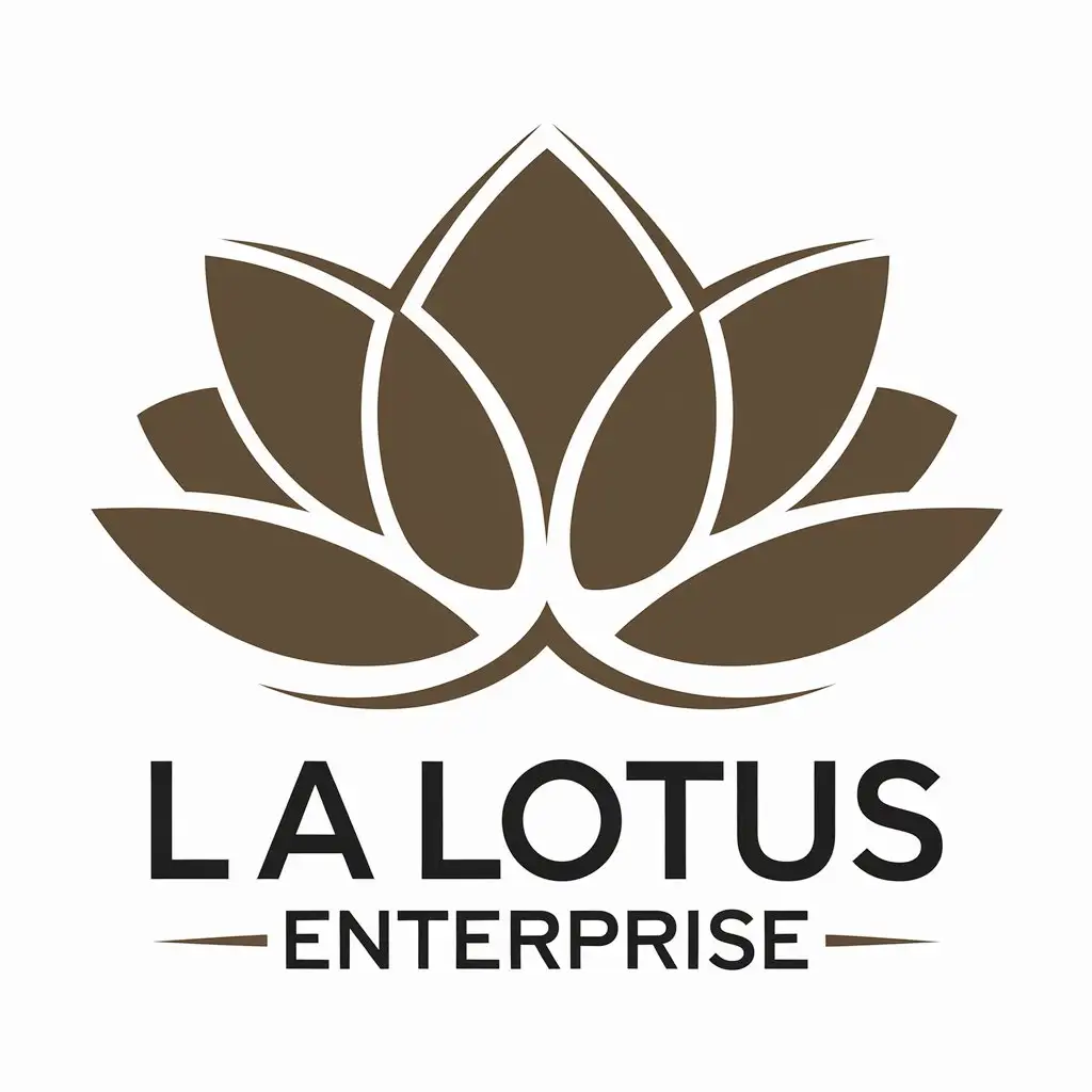 LOGO Design for L A LOTUS ENTERPRISE Modern Vector Design with Lotus Symbol for Automotive Industry