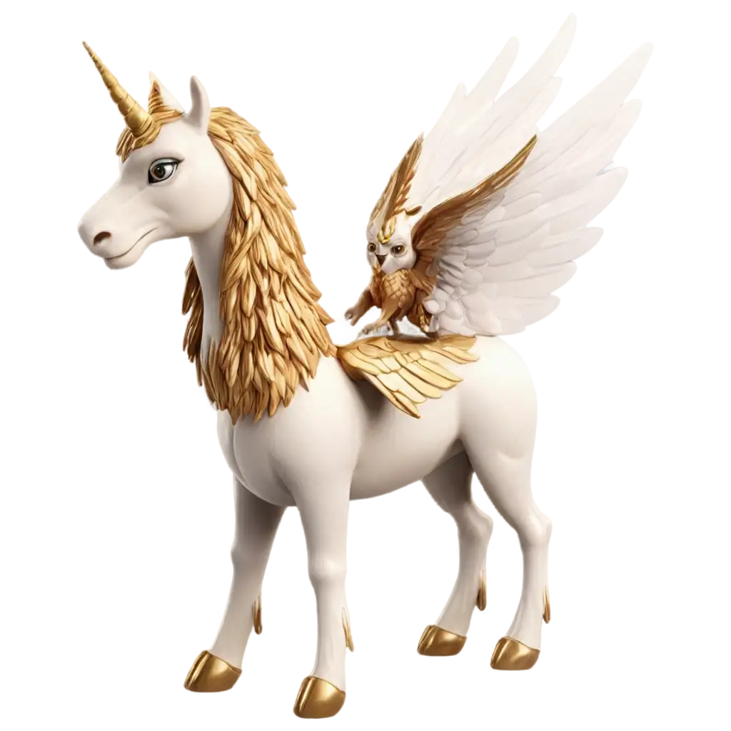 GRYPHON-WITH-UNICORN-PNG-Mythical-Creatures-in-Harmonious-Fusion