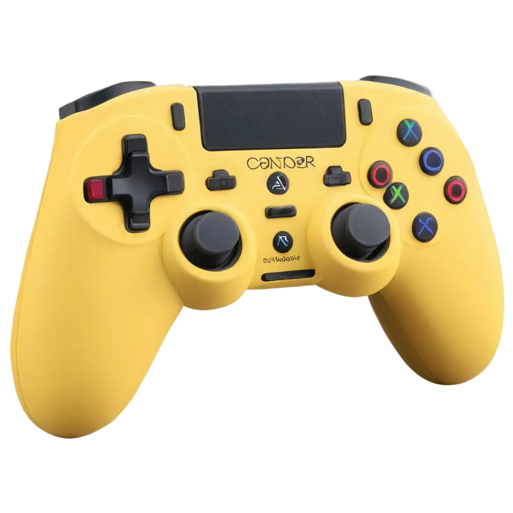 Yellow-Gaming-Console-Controller-PNG-Image-High-Quality-and-Transparent-Background