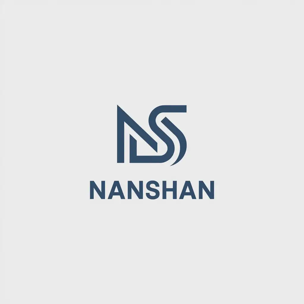 a vector logo design,with the text "NanShan", main symbol:Letter NS,Minimalistic,be used in Home Family industry,clear background