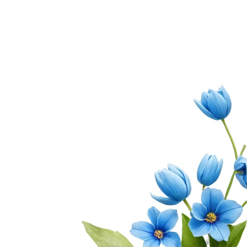 Vibrant-Blue-Flower-Background-PNG-for-Stunning-Visual-Appeal