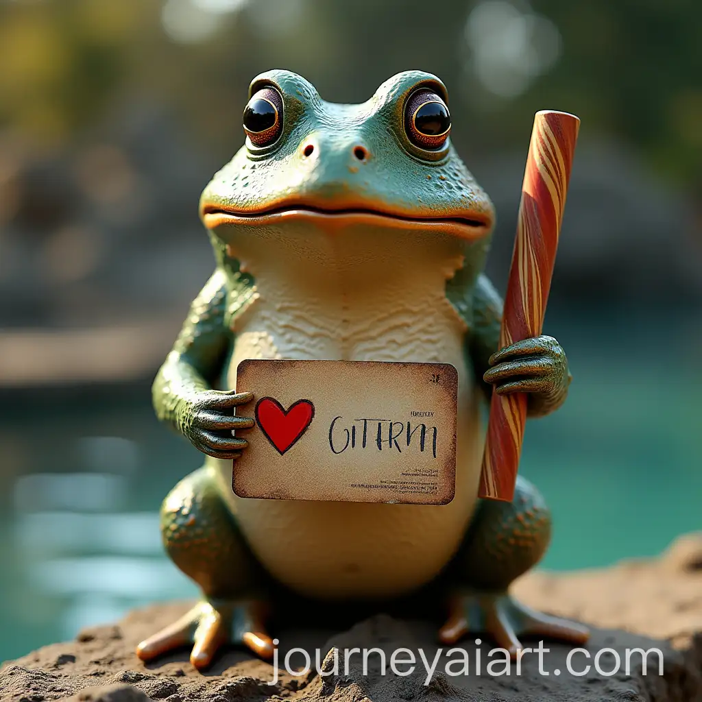 Water-and-Cane-Toad-Themed-Trophy-Holding-Gift-Card-for-Team-Recognition-Award