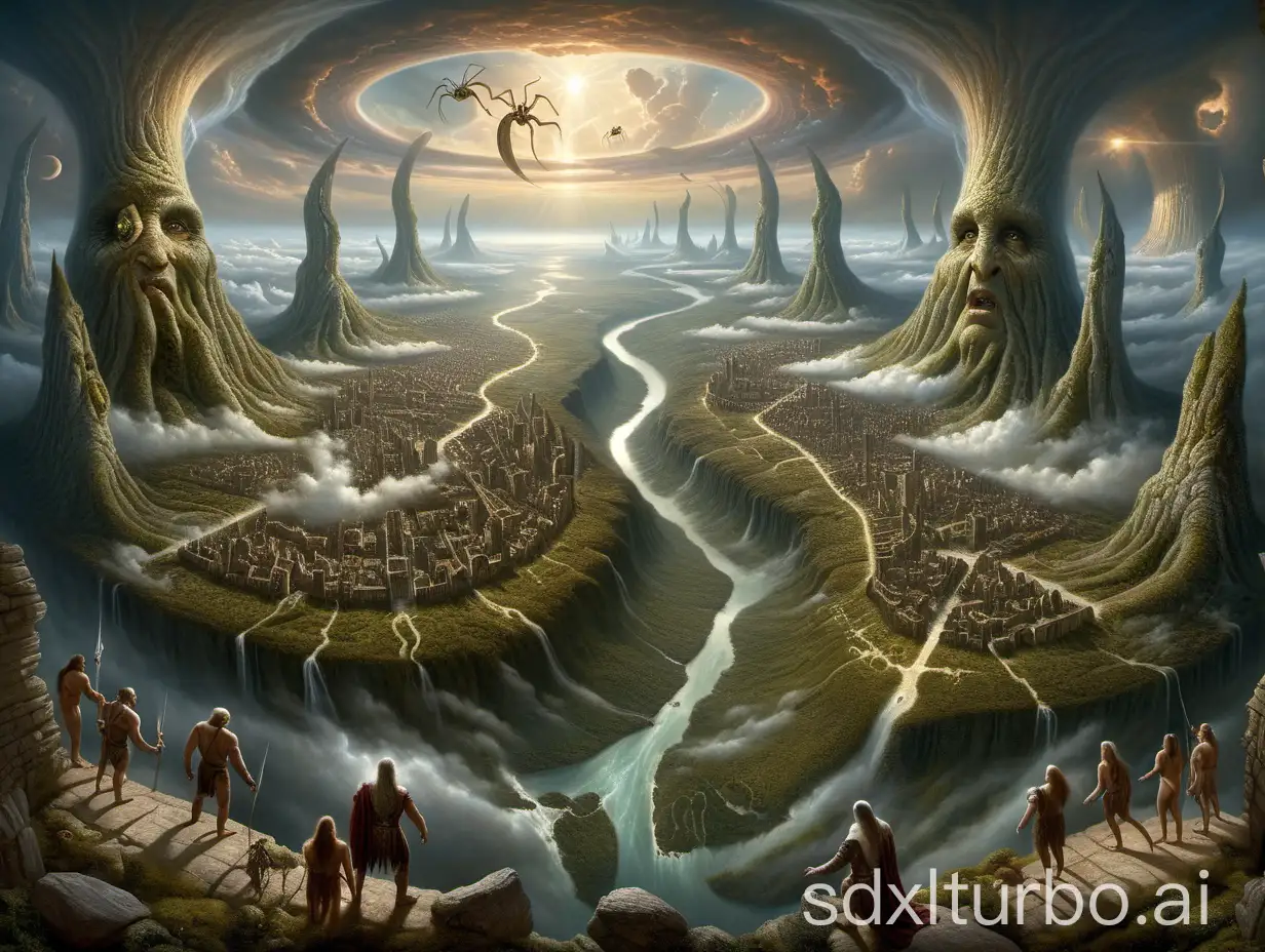 Surreal-Fantasy-Kingdom-with-Living-Trees-and-Mythological-Beings