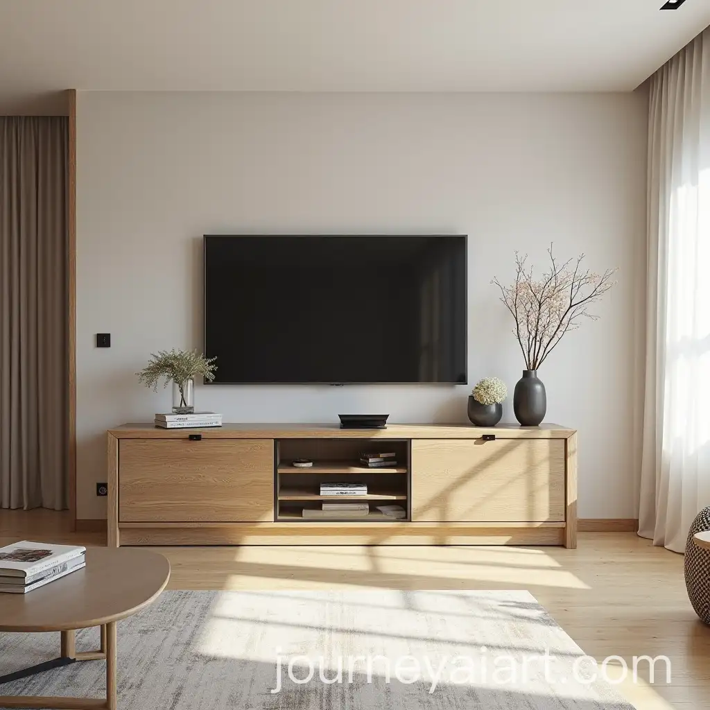 Spacious-Living-Room-with-LightColoured-Natural-Oak-Veneer-and-Rustic-Metal-Accents