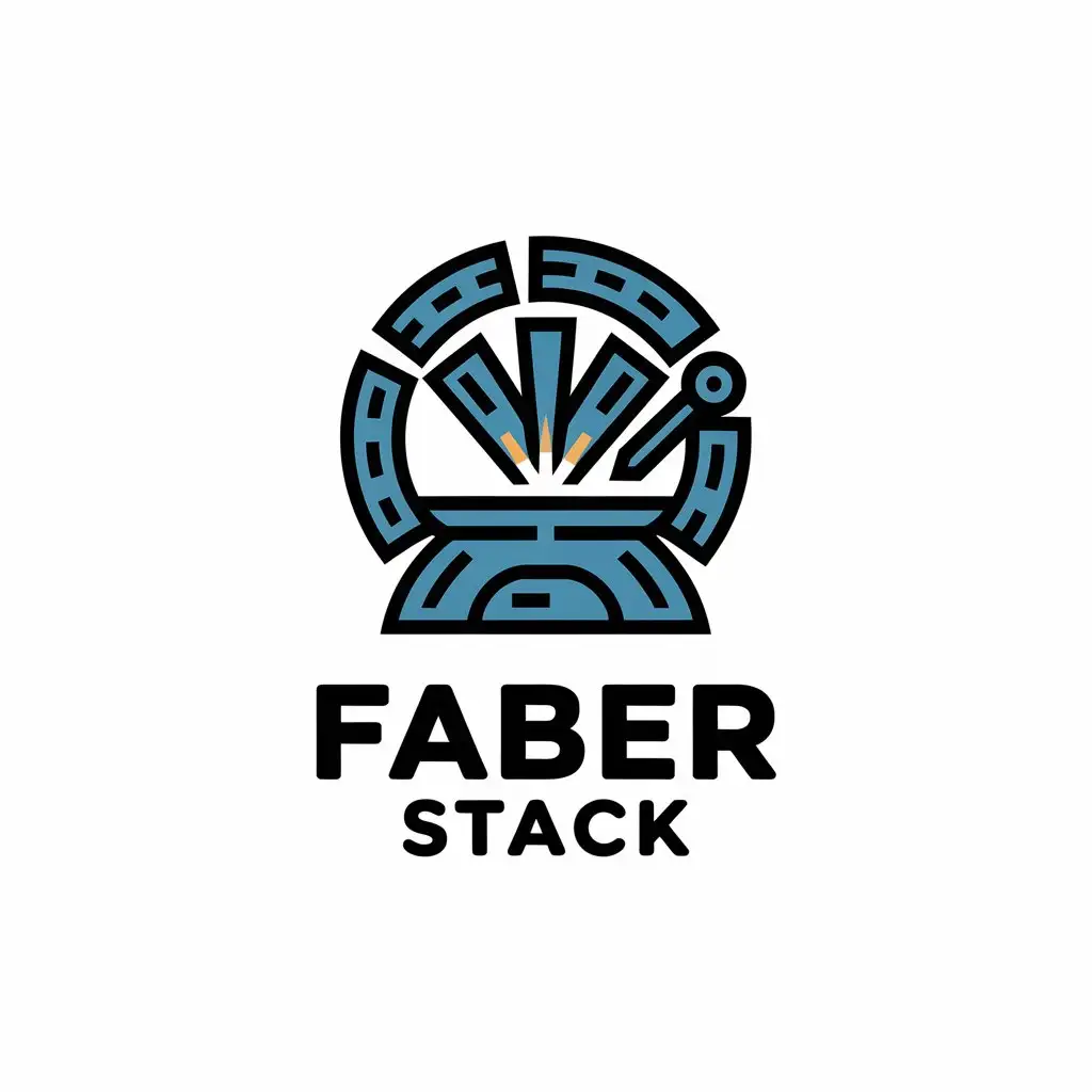 LOGO Design for Faber Stack Modern Forge Symbol with Technology Industry Theme