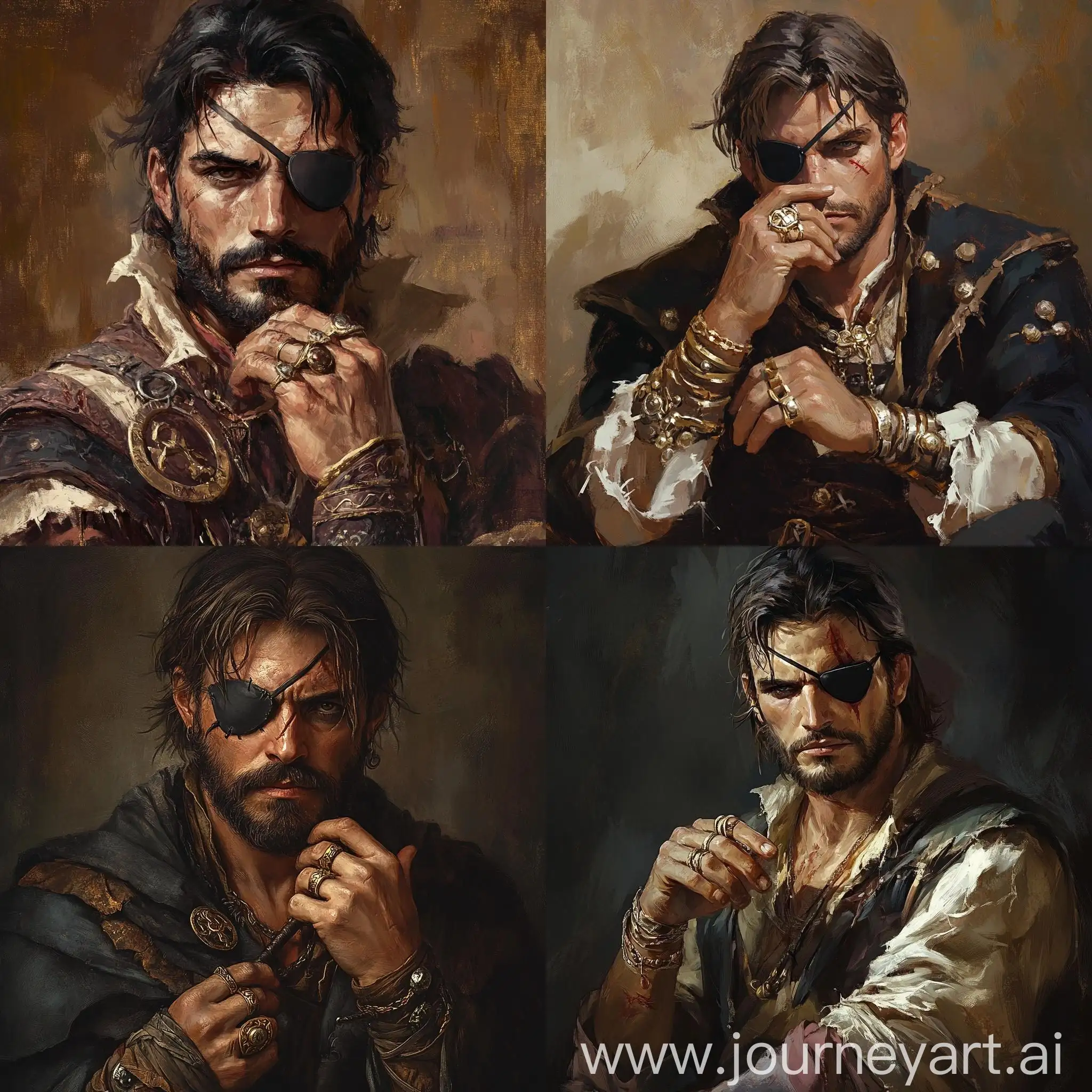 Medieval-Bard-Portrait-with-Eyepatch-and-Rings