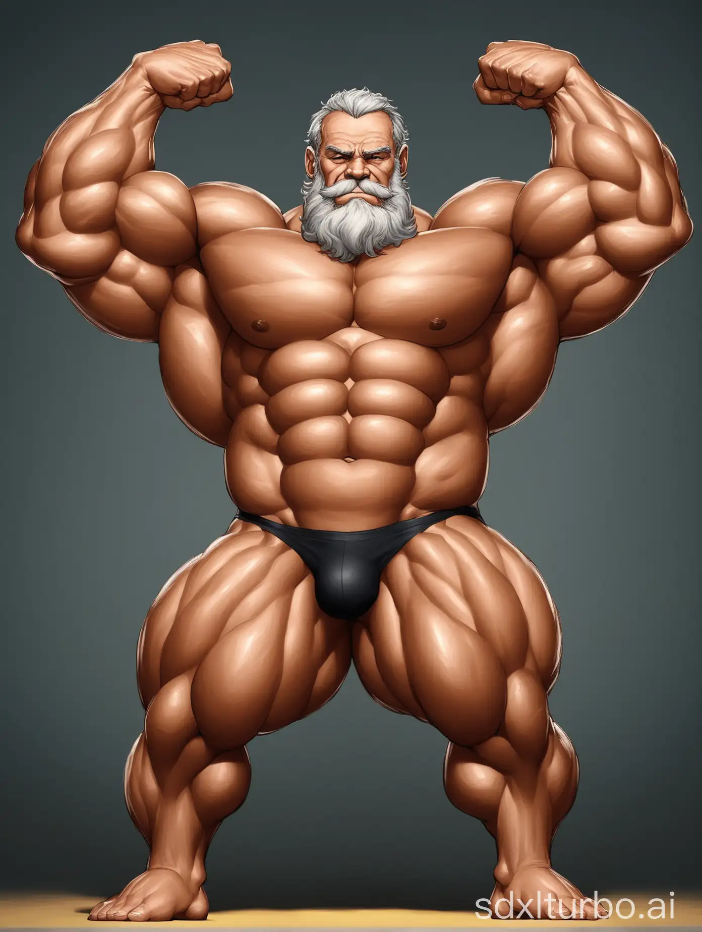 Muscular-Old-Man-Showing-Giant-Biceps-in-Underwear