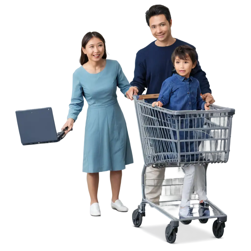 Family-Happy-Purchasing-with-Trolley-in-Hypermarket-PNG-Image-for-Vibrant-Shopping-Experiences