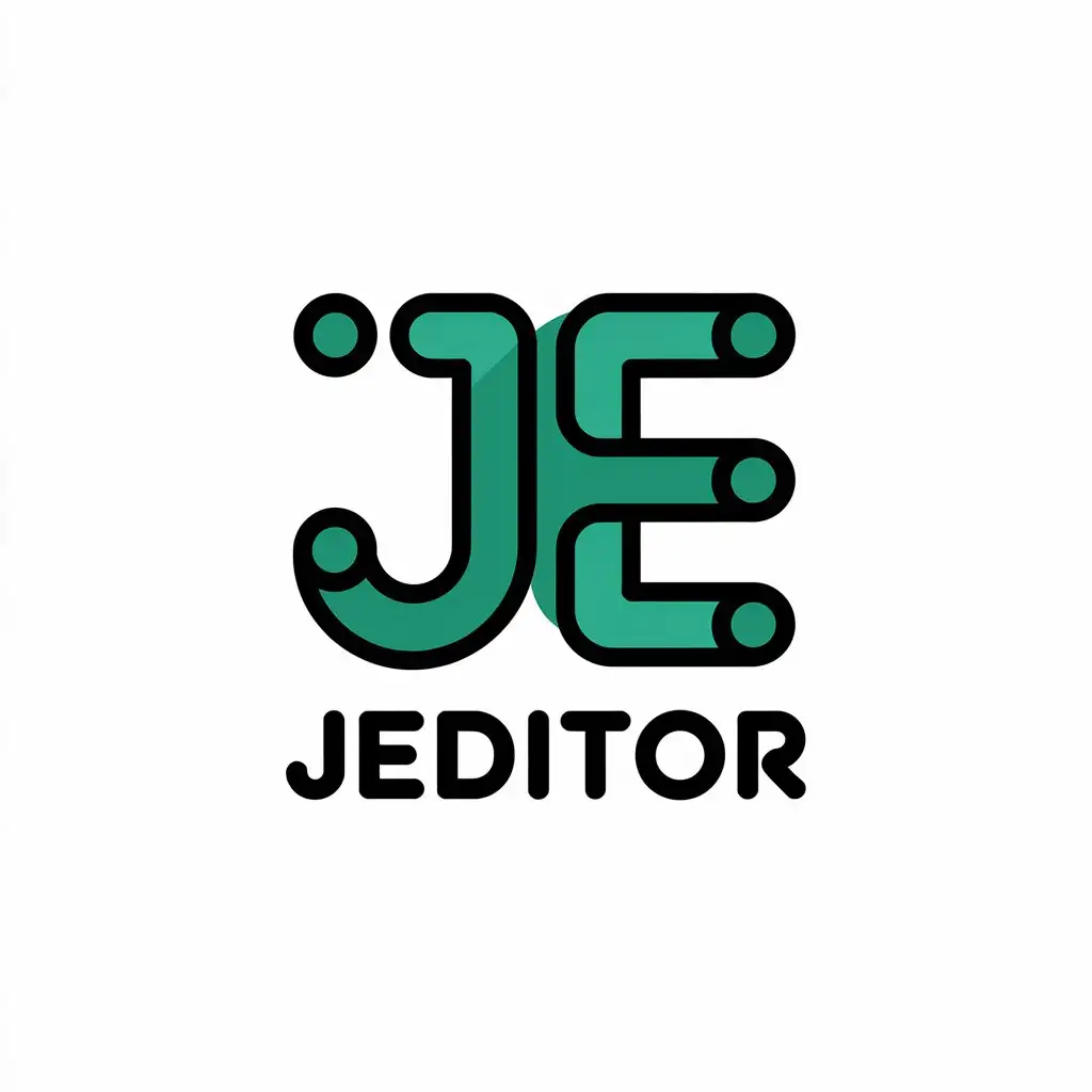 LOGO Design for JEditor VectorBased Clear Background with JE Symbol for Technology Industry