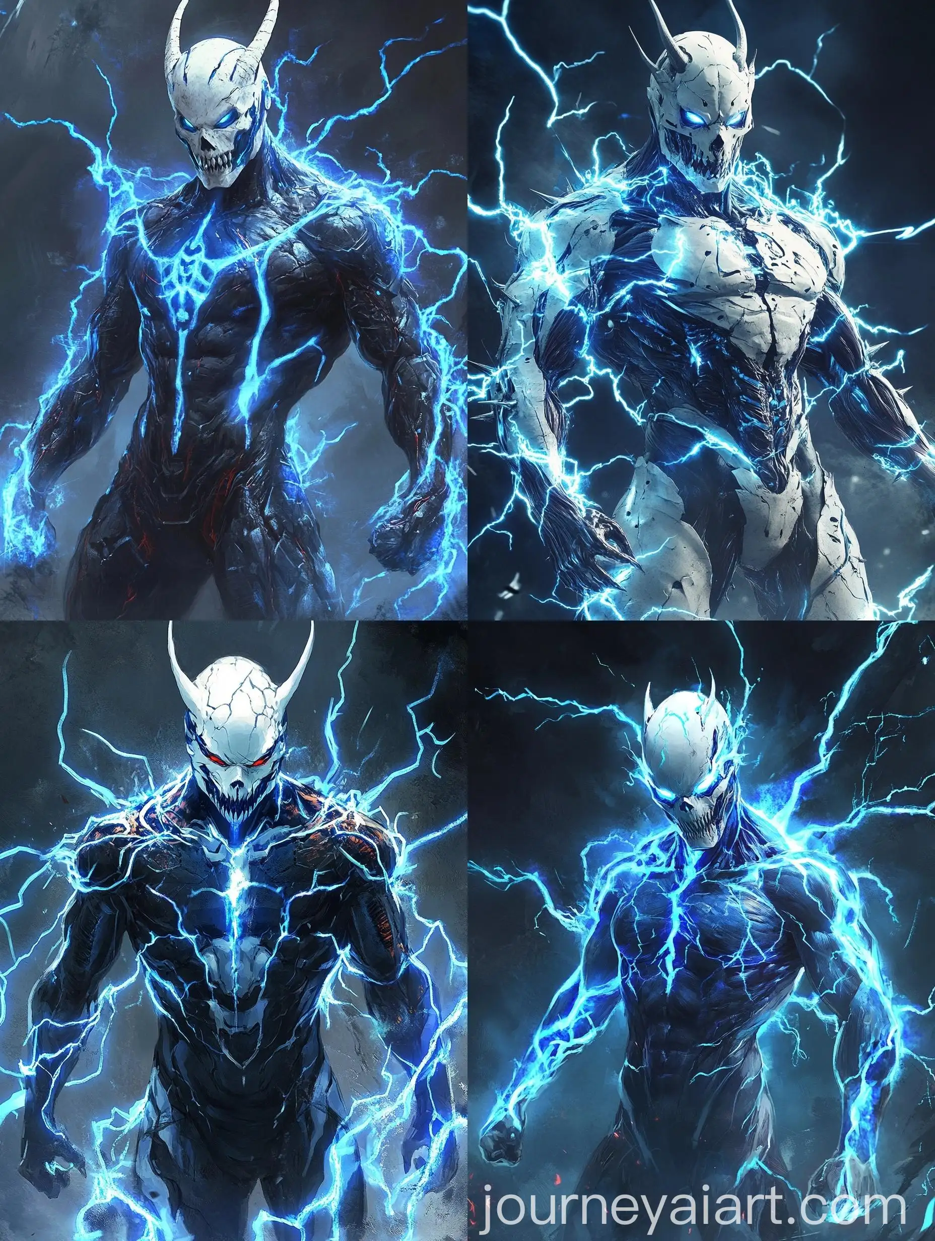 Monstrous-Demon-with-White-Skull-Mask-and-Blue-Lightning