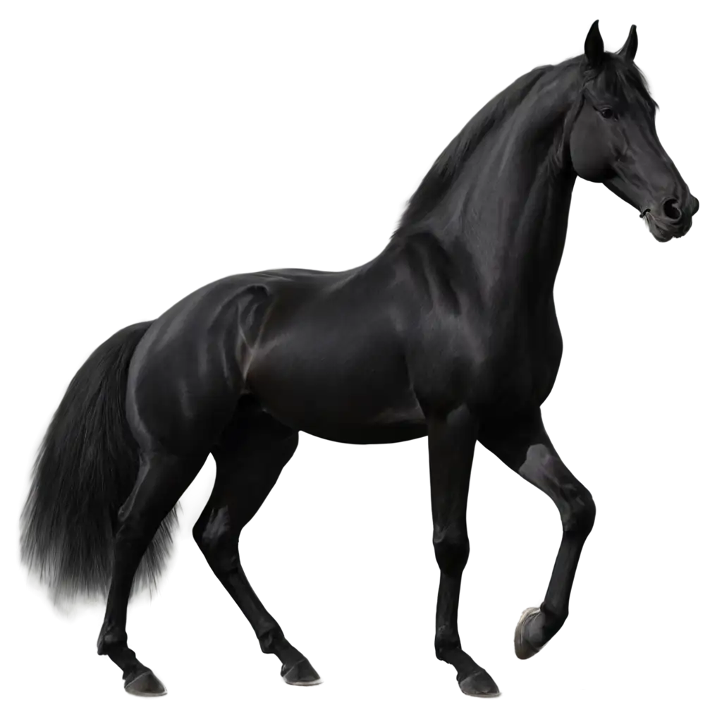 Stunning-AllBlack-Horse-PNG-Image-Perfect-for-Your-Creative-Projects