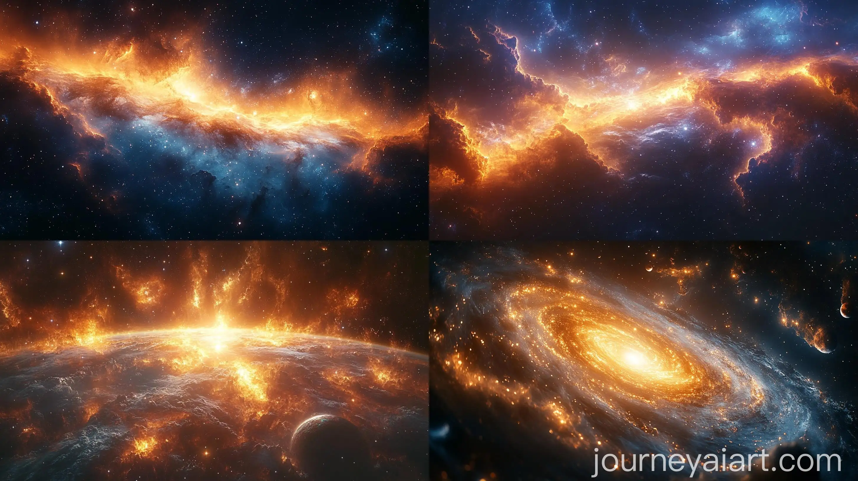 Colorful-Galactic-Explosion-of-Stars-and-Nebulae-in-Outer-Space