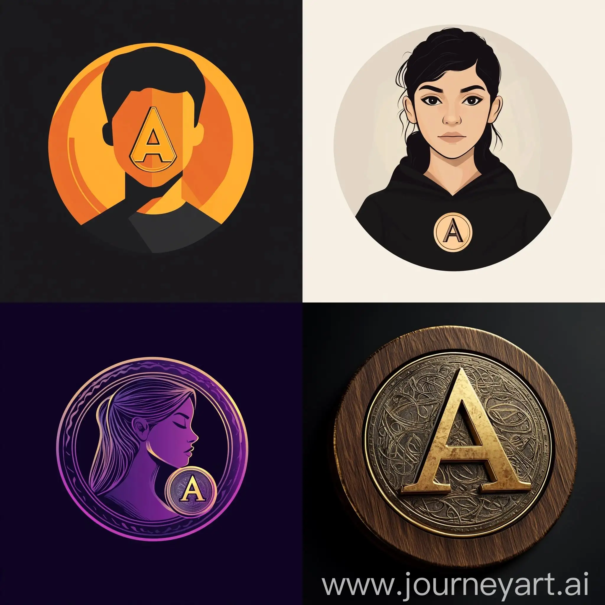 Minimalist-Avatar-with-Coin-and-Letter-A