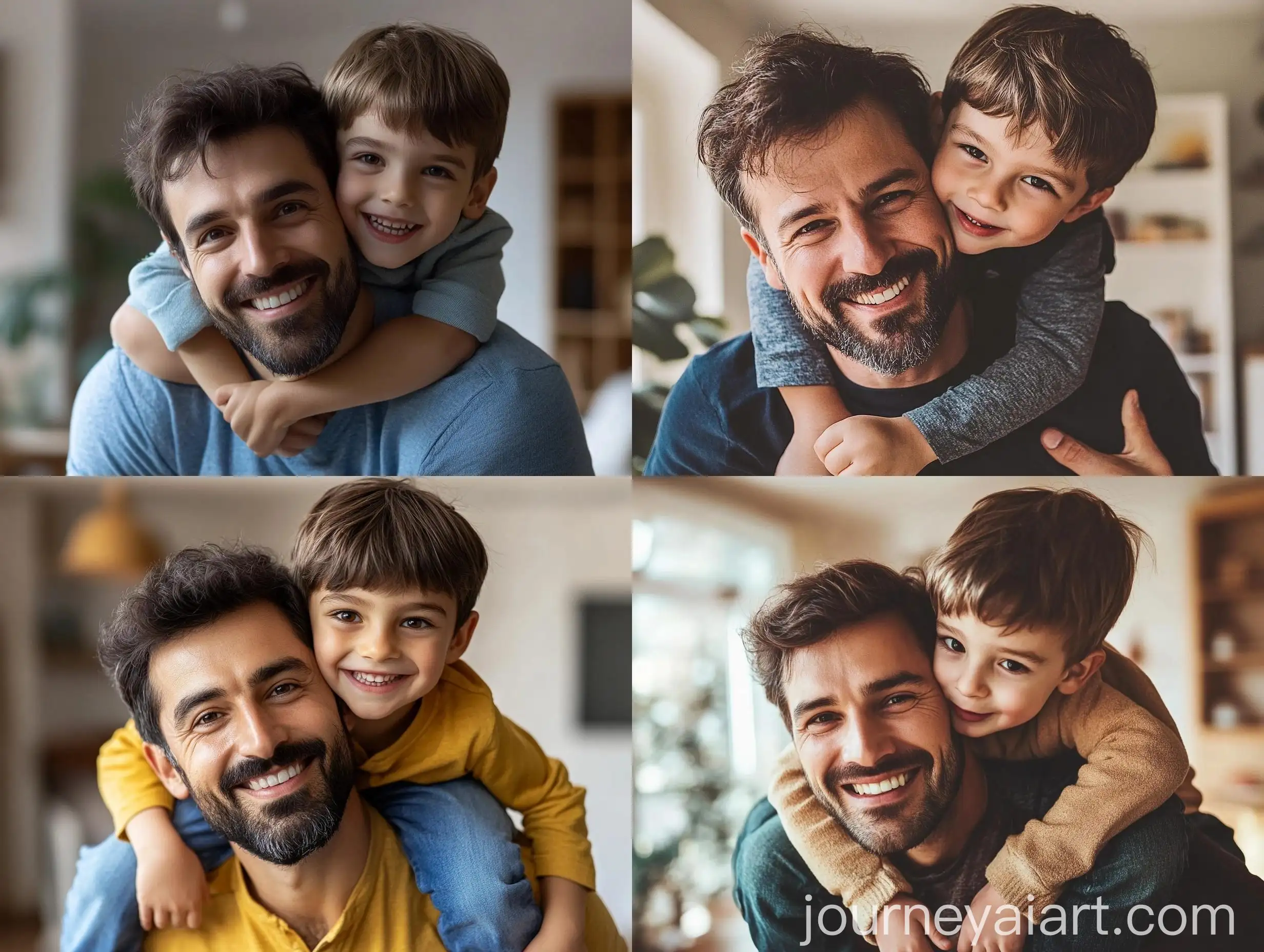 Father-and-Son-Bonding-Moment-Piggyback-Ride-and-Affectionate-Kiss