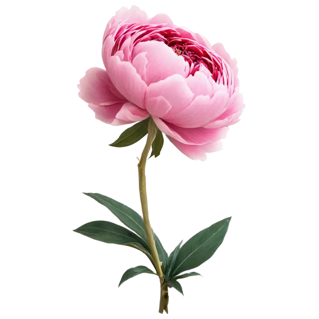 HighQuality-PNG-Image-of-a-Big-Peony-Flower-Elegant-Branchless-and-Leafless-Design