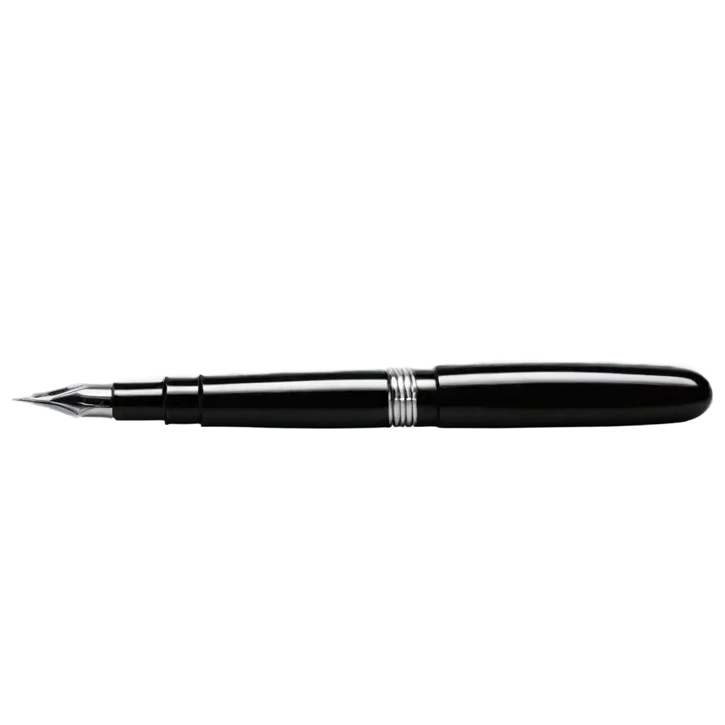 Black-and-White-Fountain-Pen-PNG-for-Creative-and-Professional-Uses