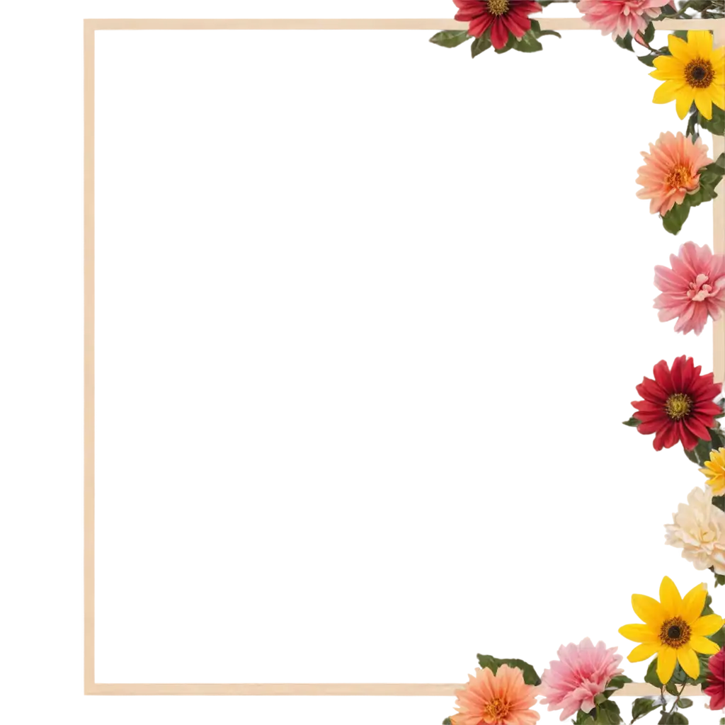 Flower-Frame-PNG-Image-Perfect-for-Digital-Designs-and-Art-Projects