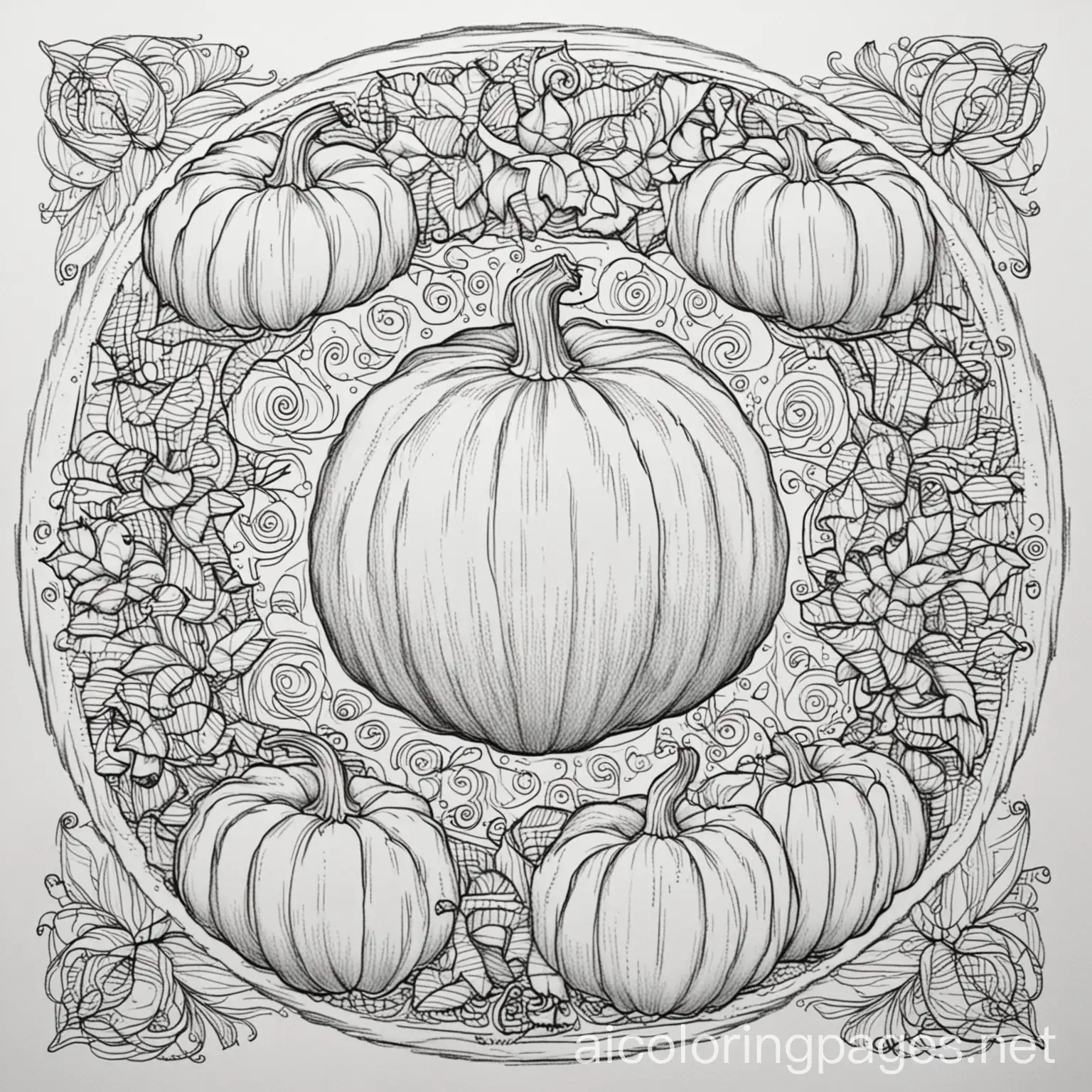 Pumpkin-Mandala-Coloring-Page-with-JackoLantern-Faces