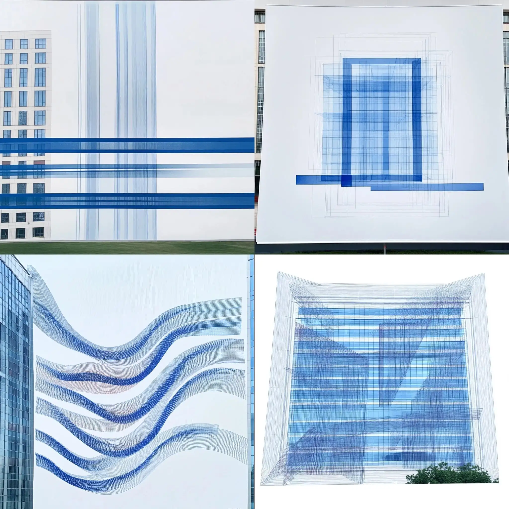 Abstract-Blue-Lines-on-White-Background-Artwork