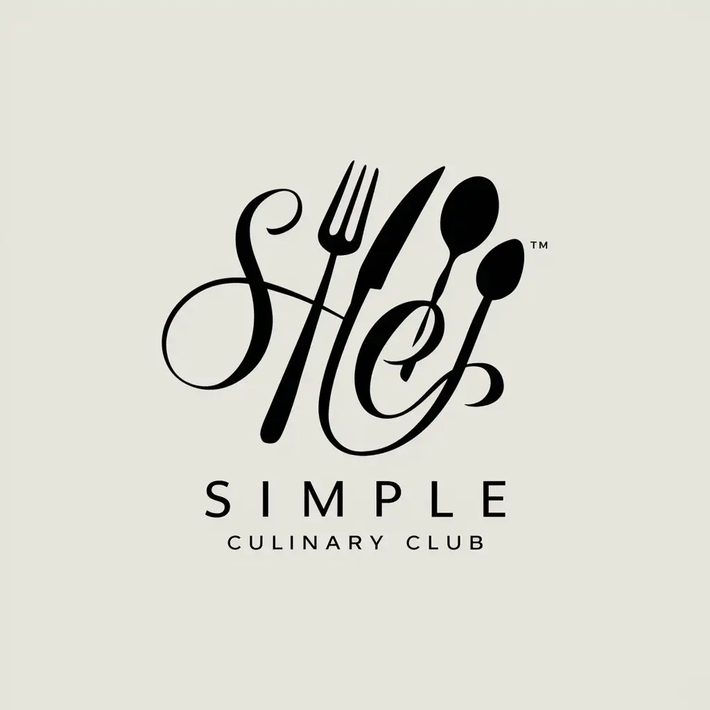 LOGO-Design-For-Simple-Culinary-Club-Letters-and-Food-Symbol-in-Clear-Background