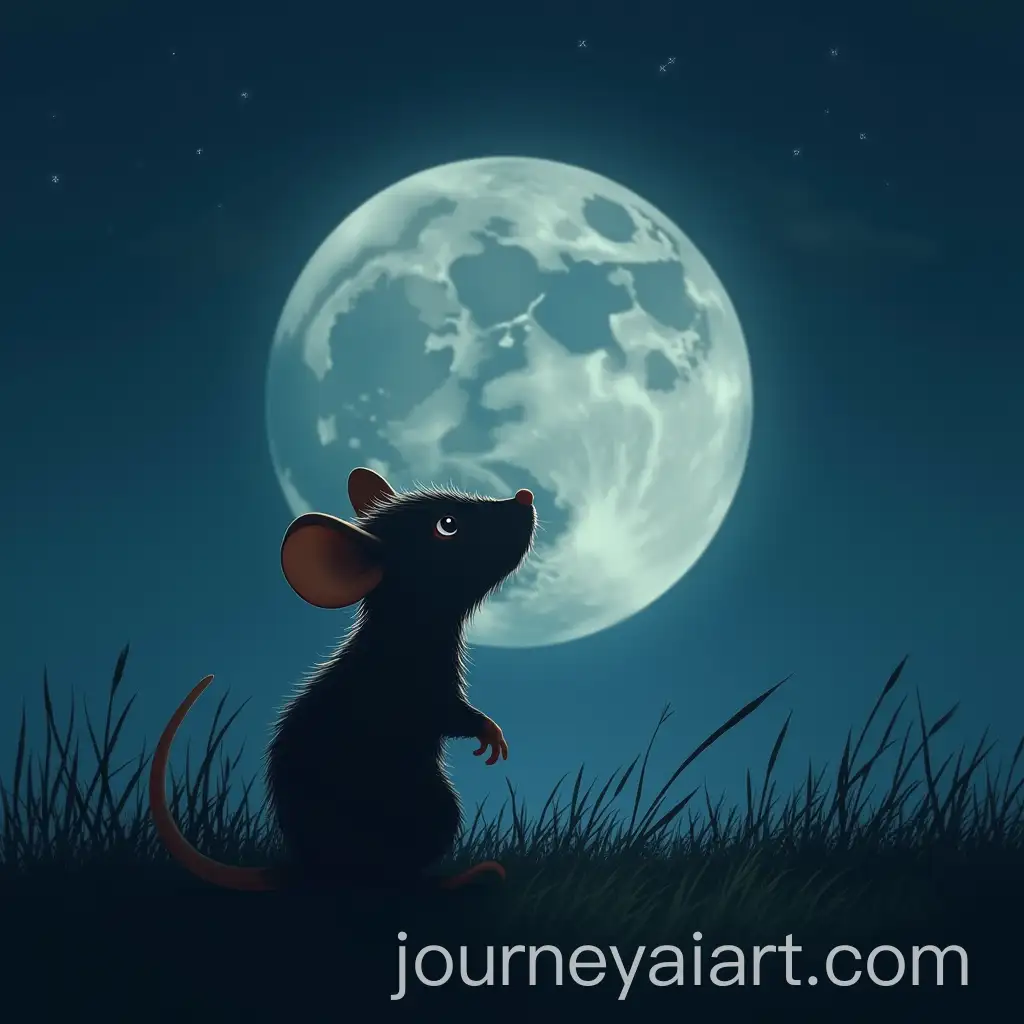 Little-Rat-Admiring-the-Illuminating-Moon-from-the-Field