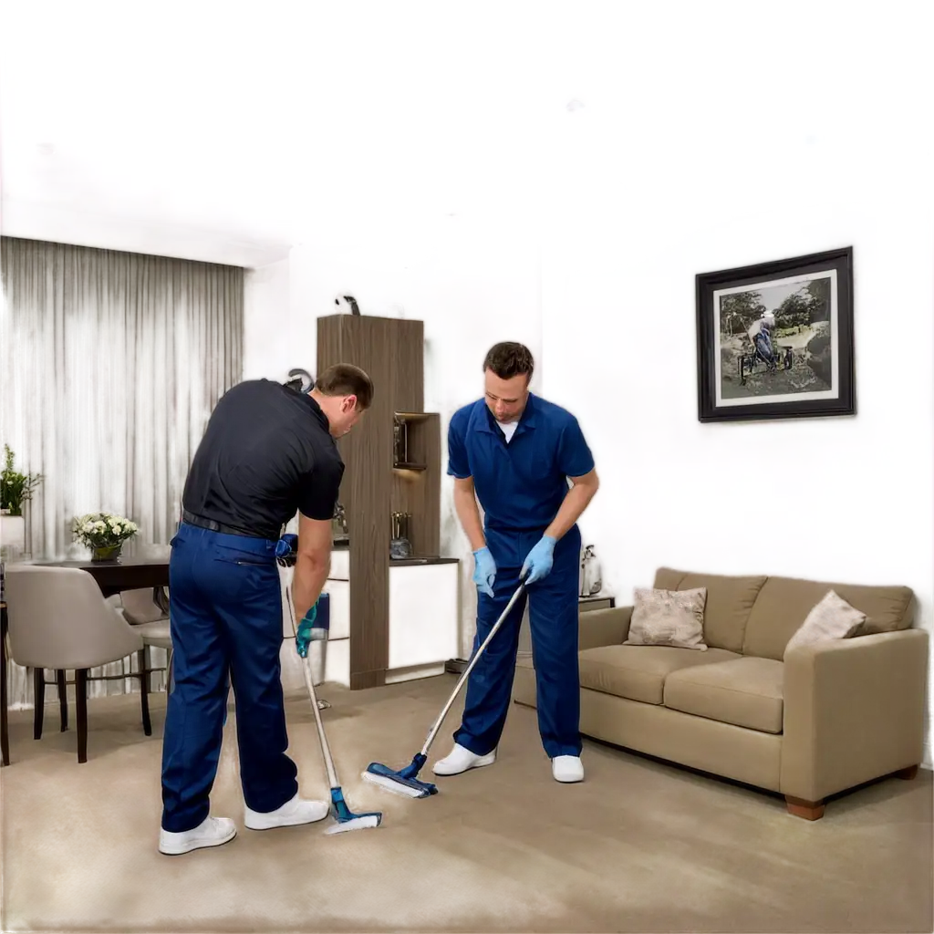 Professional-Service-Man-Cleaning-in-a-Modern-Living-Room-PNG-Image-for-HighQuality-Digital-Use