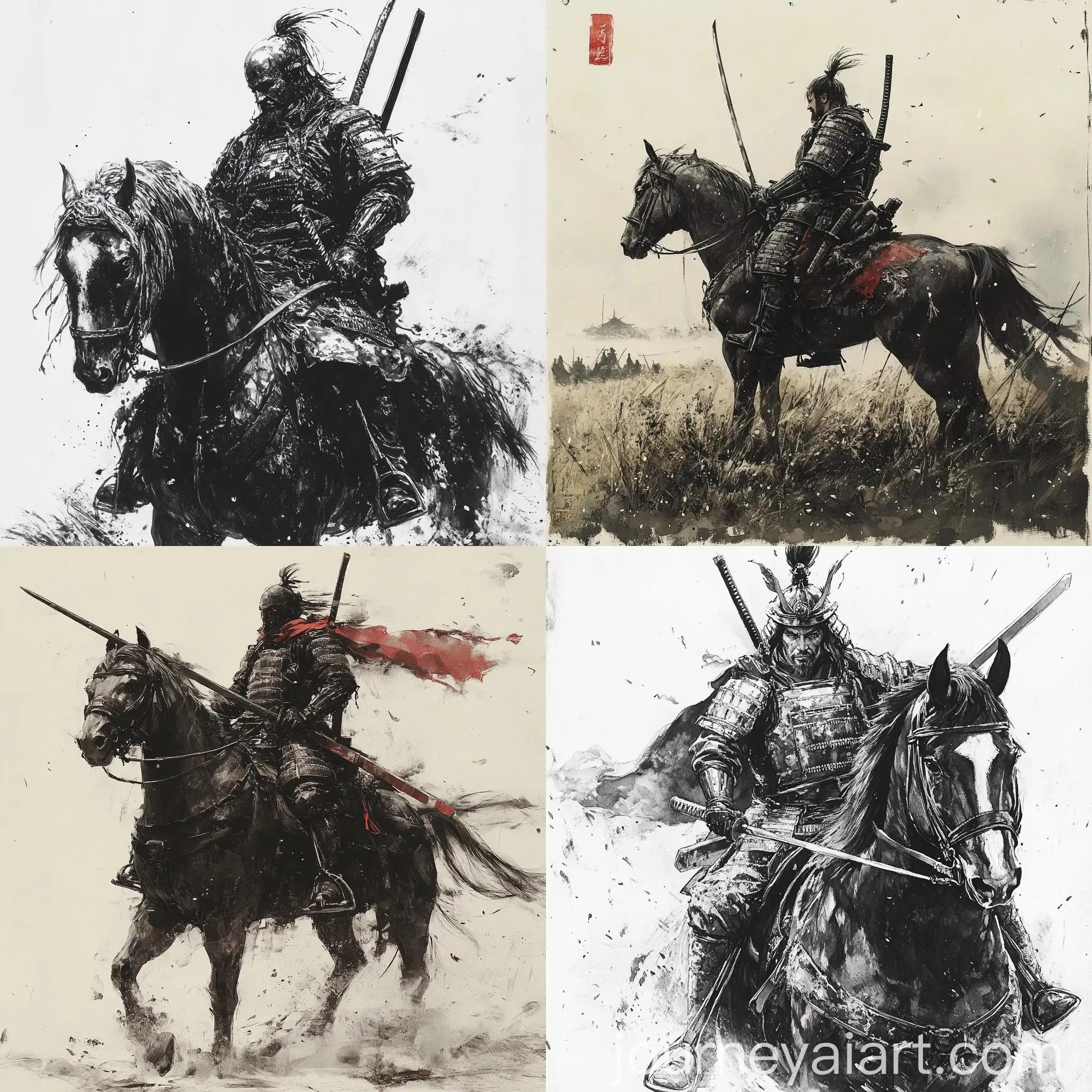 Radosaw-ugowski-Samurai-Warrior-on-Horseback-with-Sword
