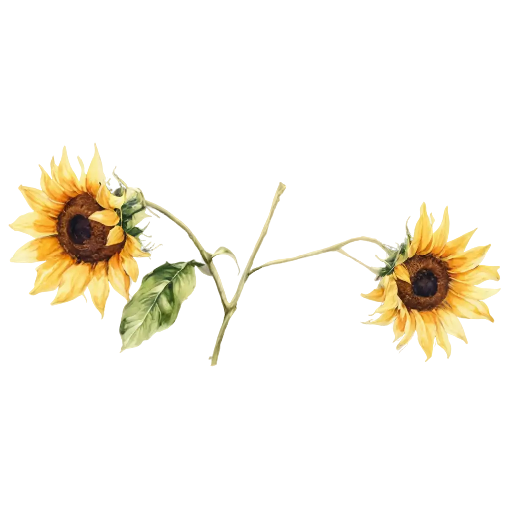 Big-Withered-Sunflower-Watercolor-PNG-Captivating-Floral-Artwork-in-High-Definition