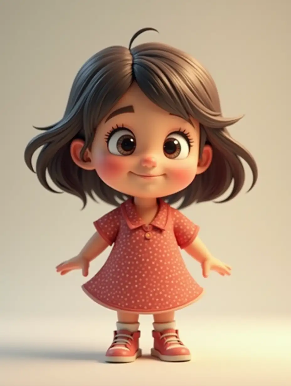 3D animation small girl