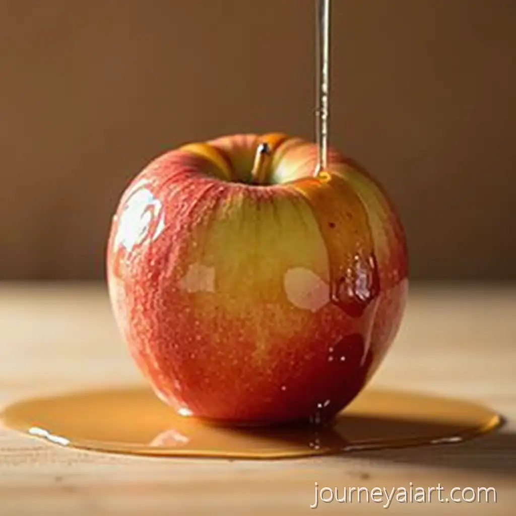 Cutting-an-Apple-and-PourAI-Art-Prompt-Expansioning-Sugar-Syrup-on-It