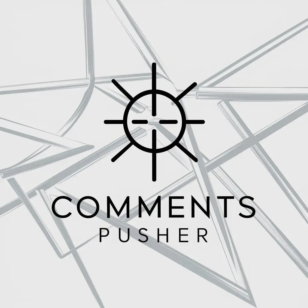 a logo design,with the text "comments pusher", main symbol:inernet,Minimalistic,be used in Religious industry,clear background