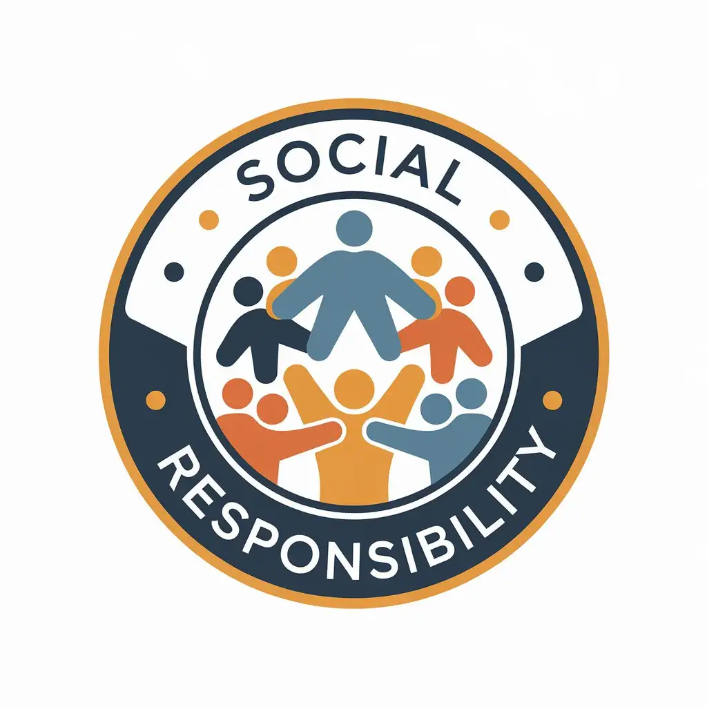 LOGO Design for Social Responsibility Vector Design Featuring People for Real Estate Industry