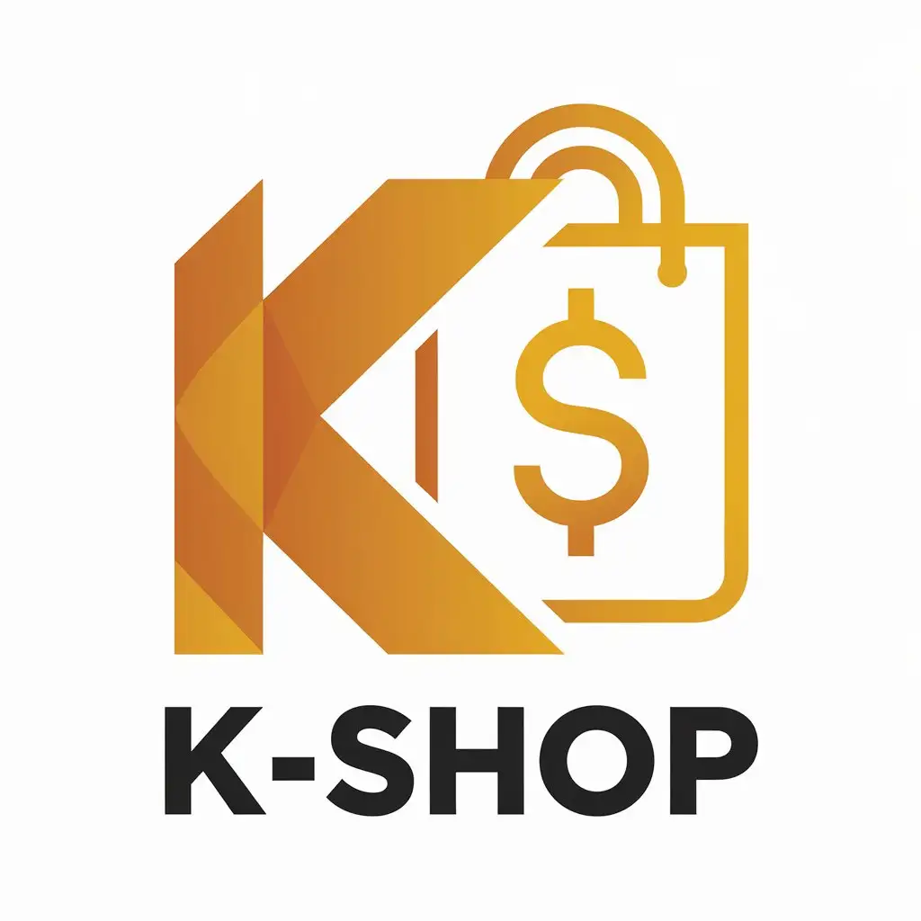 a vector logo design,with the text "K-Shop", main symbol:OTT sales,Moderate,be used in Finance industry,clear background