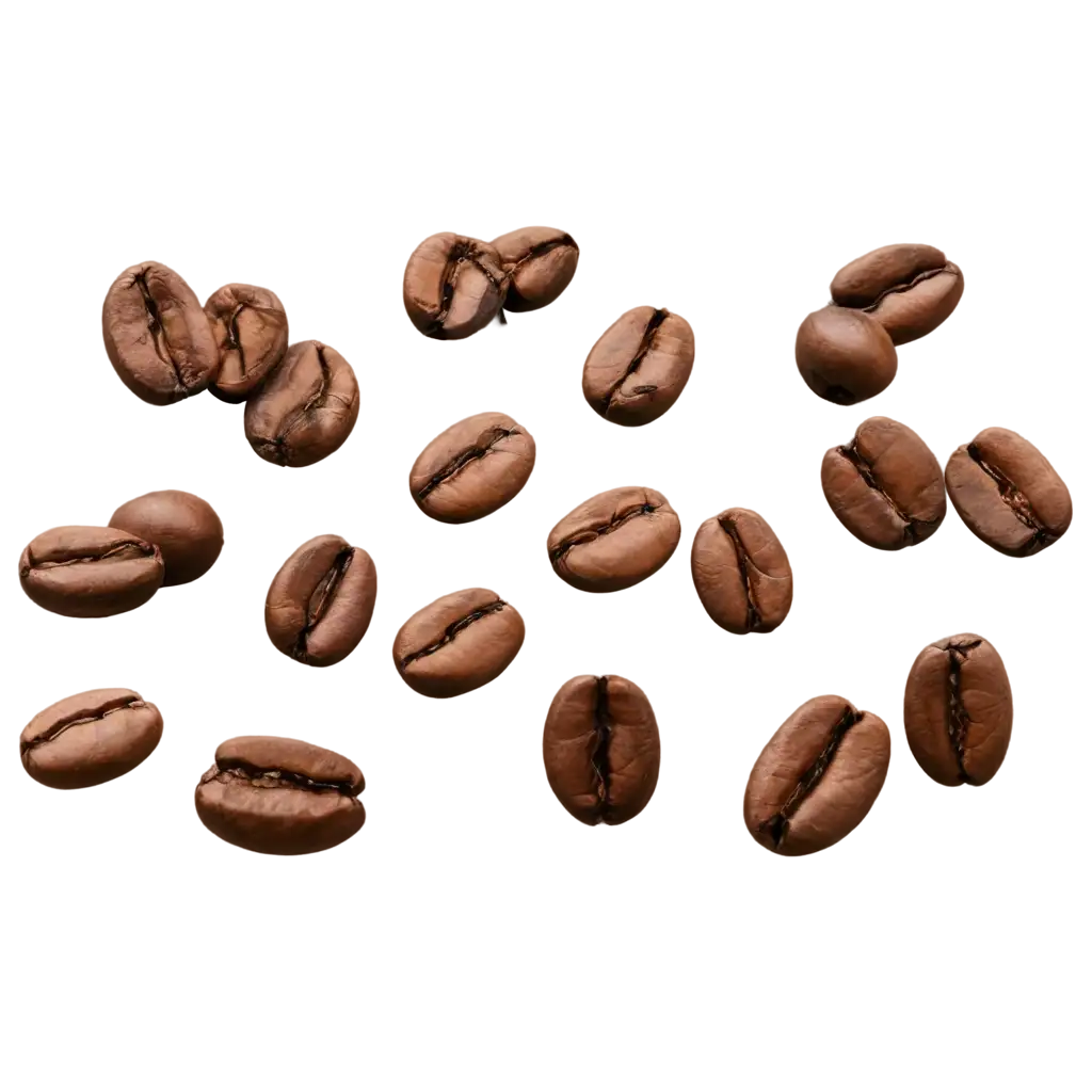 Flying-and-Falling-Fresh-Coffee-Beans-PNG-Image-on-Transparent-Background-for-Creative-Use