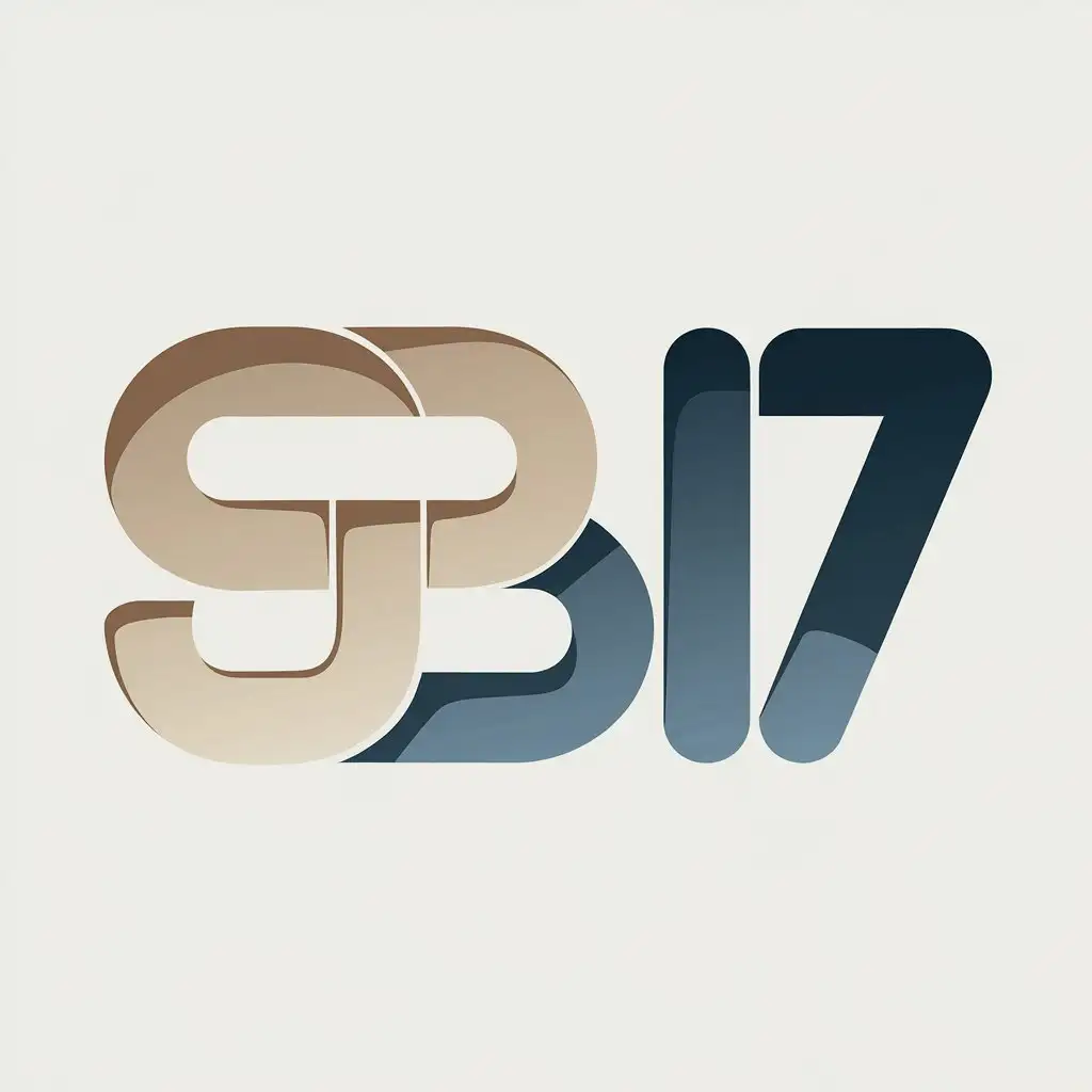 LOGO Design for SaintPalais Badminton Minimalist SPB17 Monogram with Geometric Shapes in Sand and Sea Colors