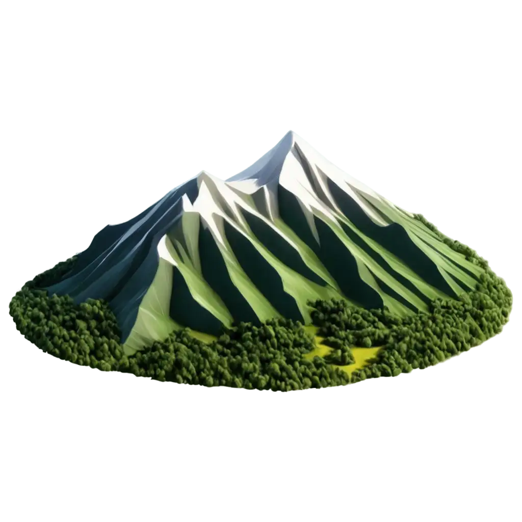 Stunning-3D-Gunung-Logo-Design-HighQuality-PNG-for-Versatile-Use