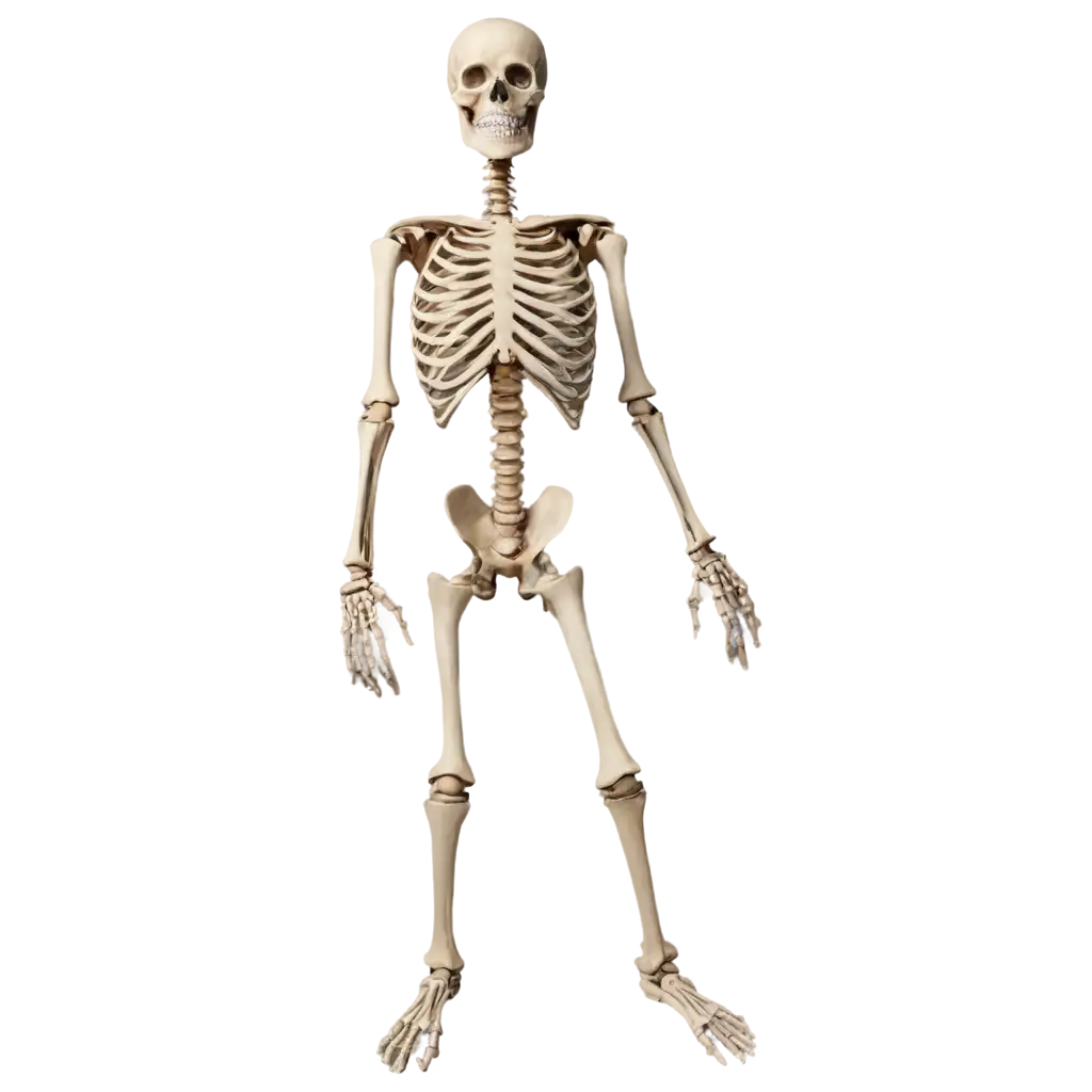 PNG-Image-of-Human-Skeleton-Standing-Upright-Detailed-Frontal-View