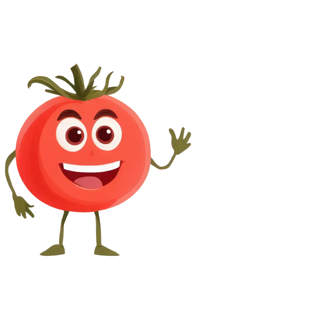 Cheerful-Tomato-Smiling-and-Waving-Hand-PNG-Image-Brighten-Your-Designs-with-this-Friendly-Cartoon-Character