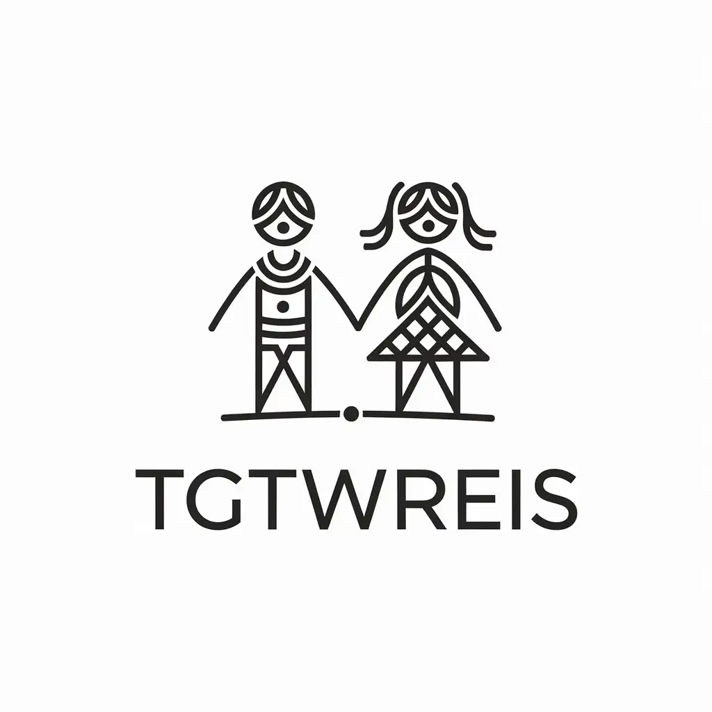 LOGO Design for TGTWREIS Tribal Boy and Girl Minimalistic Theme for Education Industry