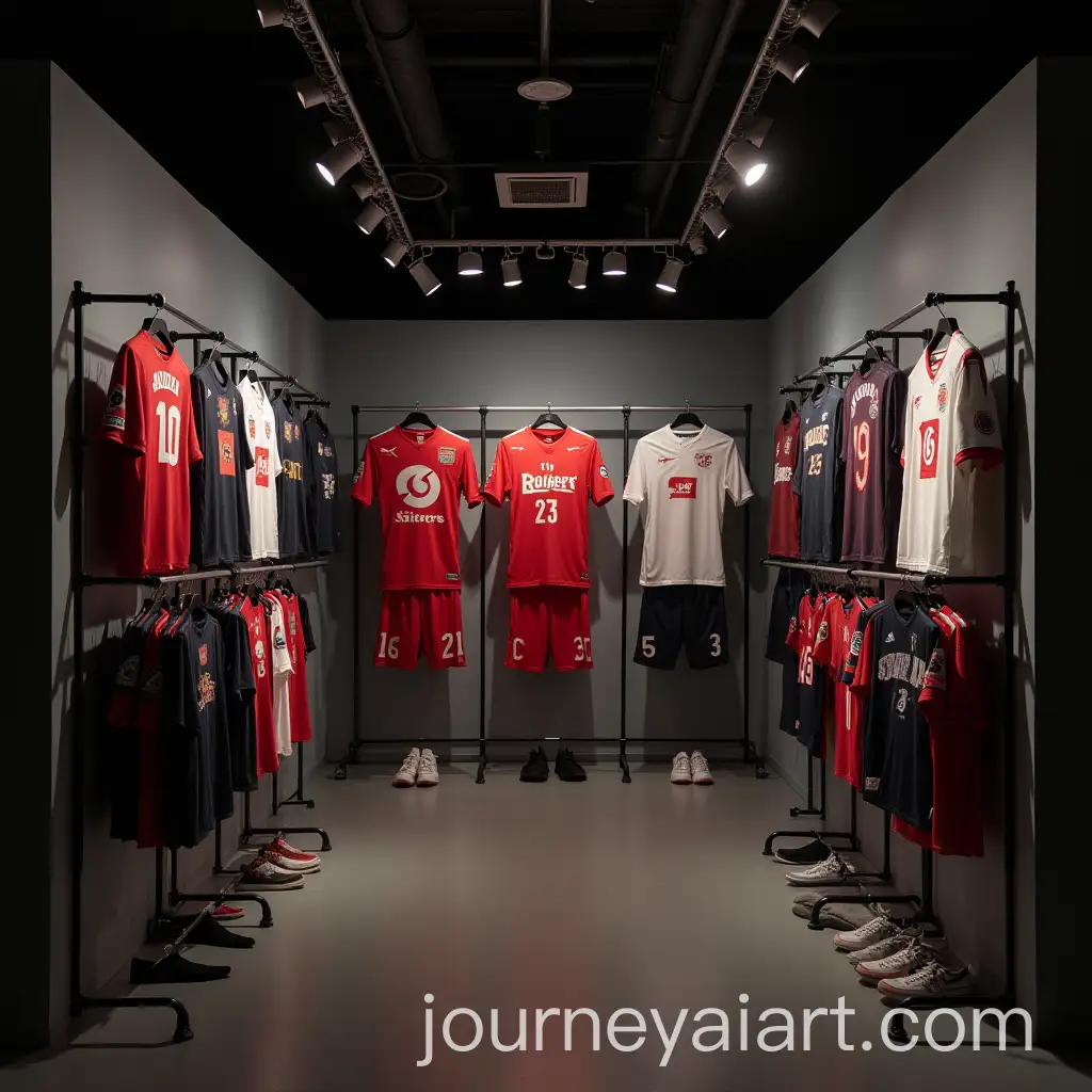 Photography-Showroom-Displaying-Sports-Jerseys-in-Studio-Setting