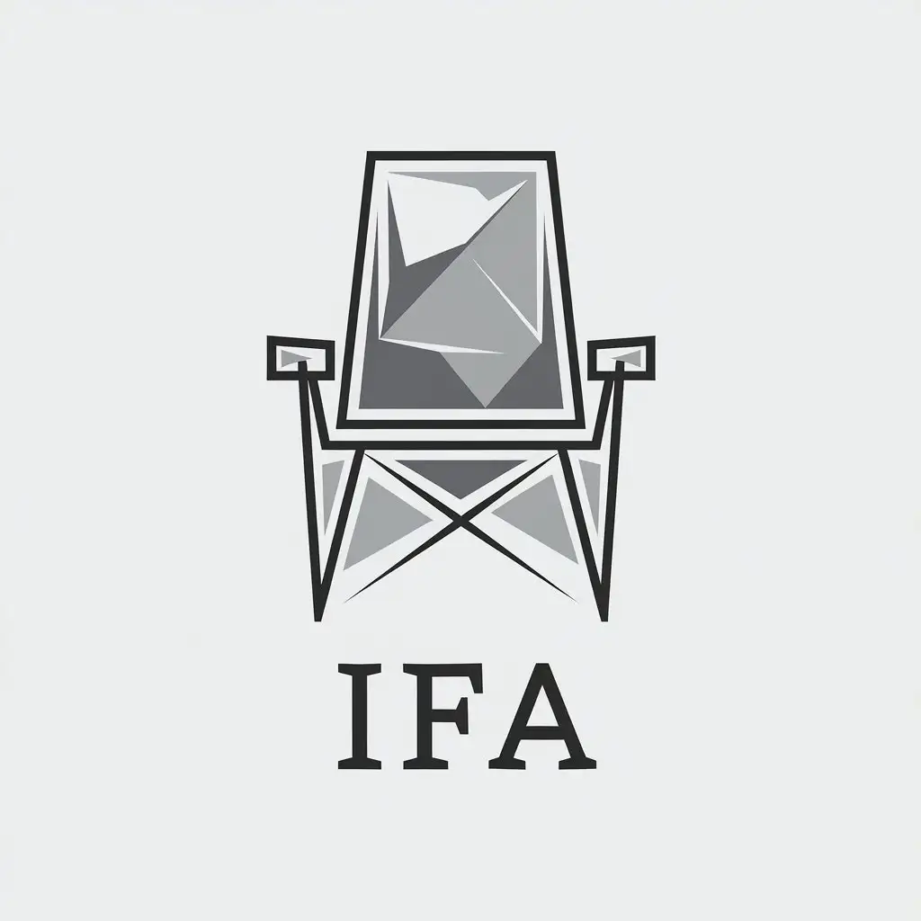 LOGO Design For IFA Minimalistic Vector Logo with Furniture Theme