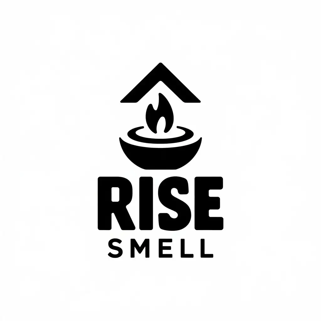 a vector logo design,with the text "Rise smell", main symbol:Arrow up,Moderate,be used in Retail industry,clear background