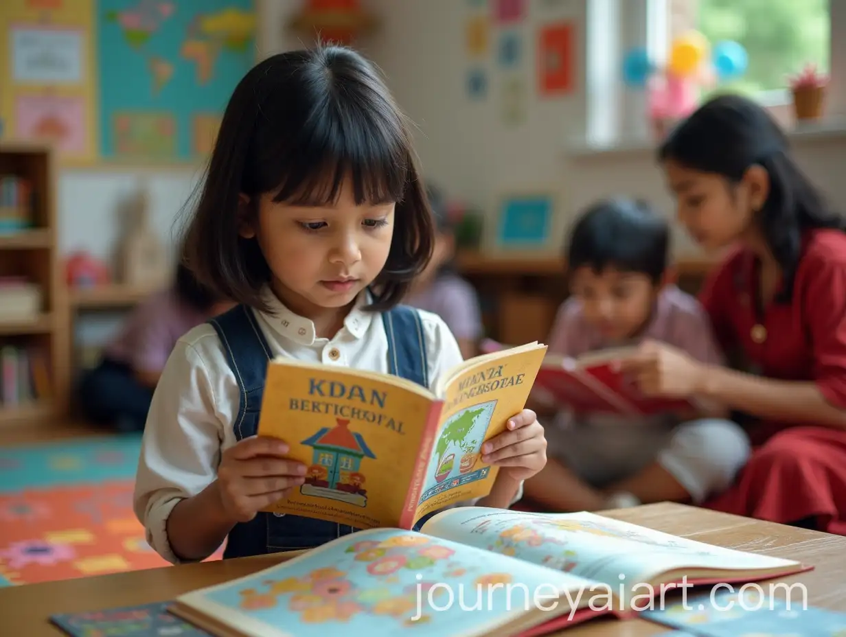 Indian-Child-Reading-Storybook-in-Multicultural-Classroom-Setting