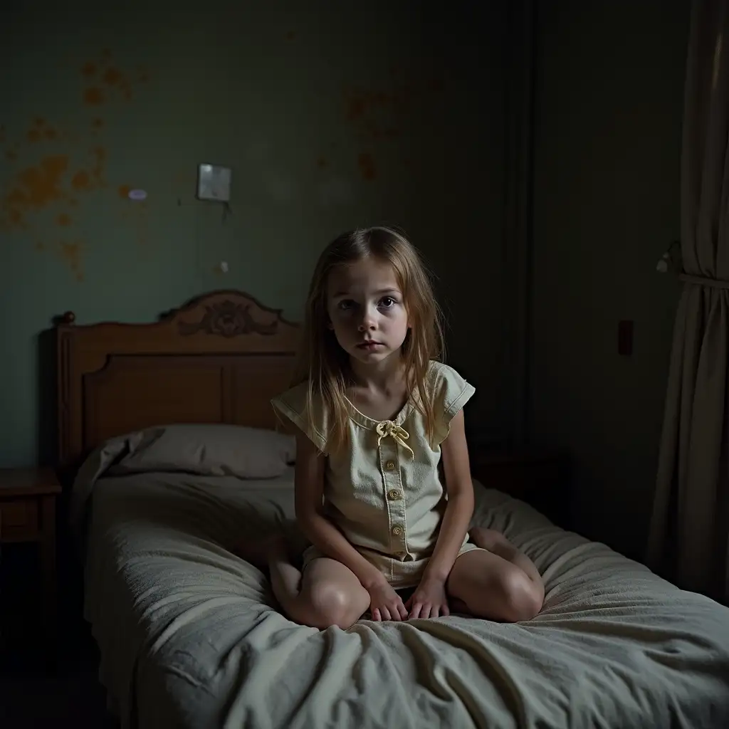 Anxious-7YearOld-Ukrainian-Girl-in-a-Basement-Room