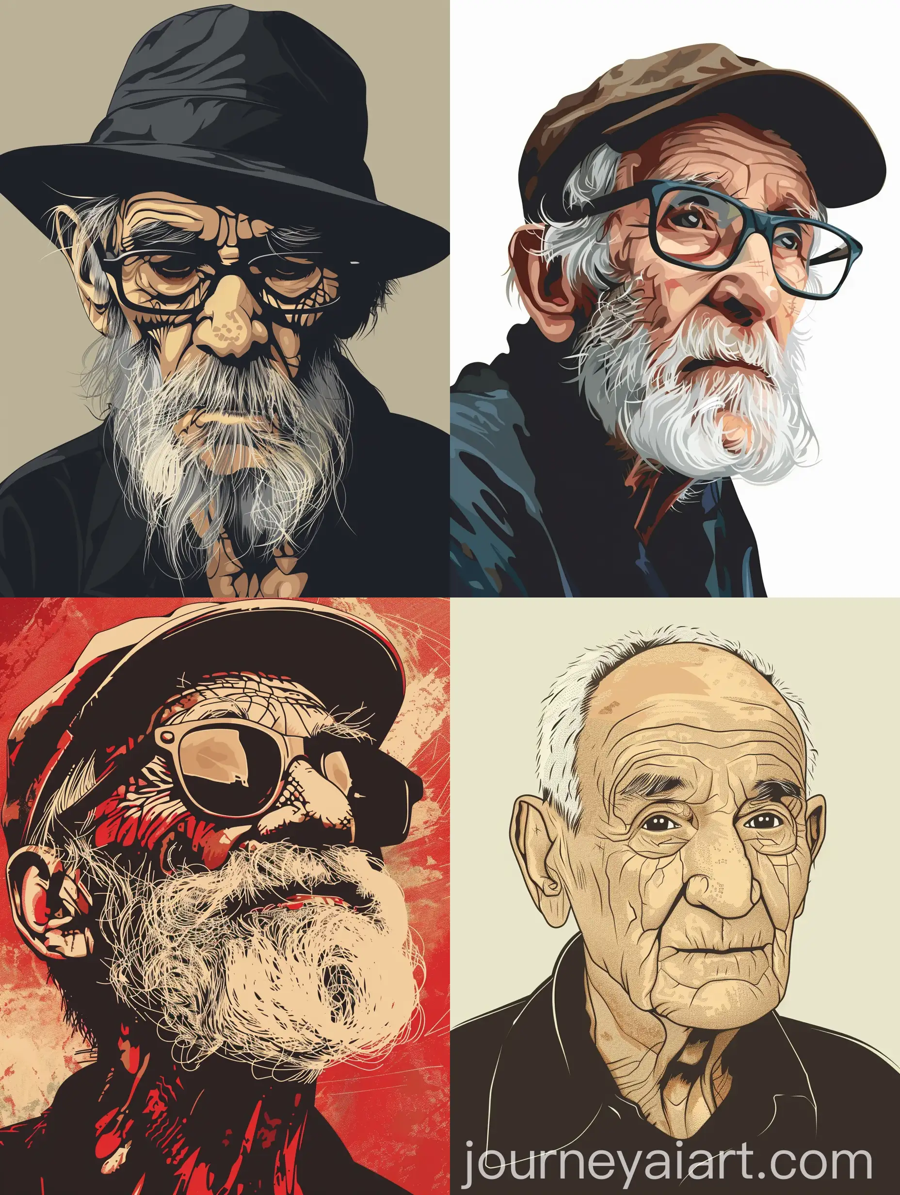 Elderly-Man-in-Futuristic-Vector-Style-Portrait