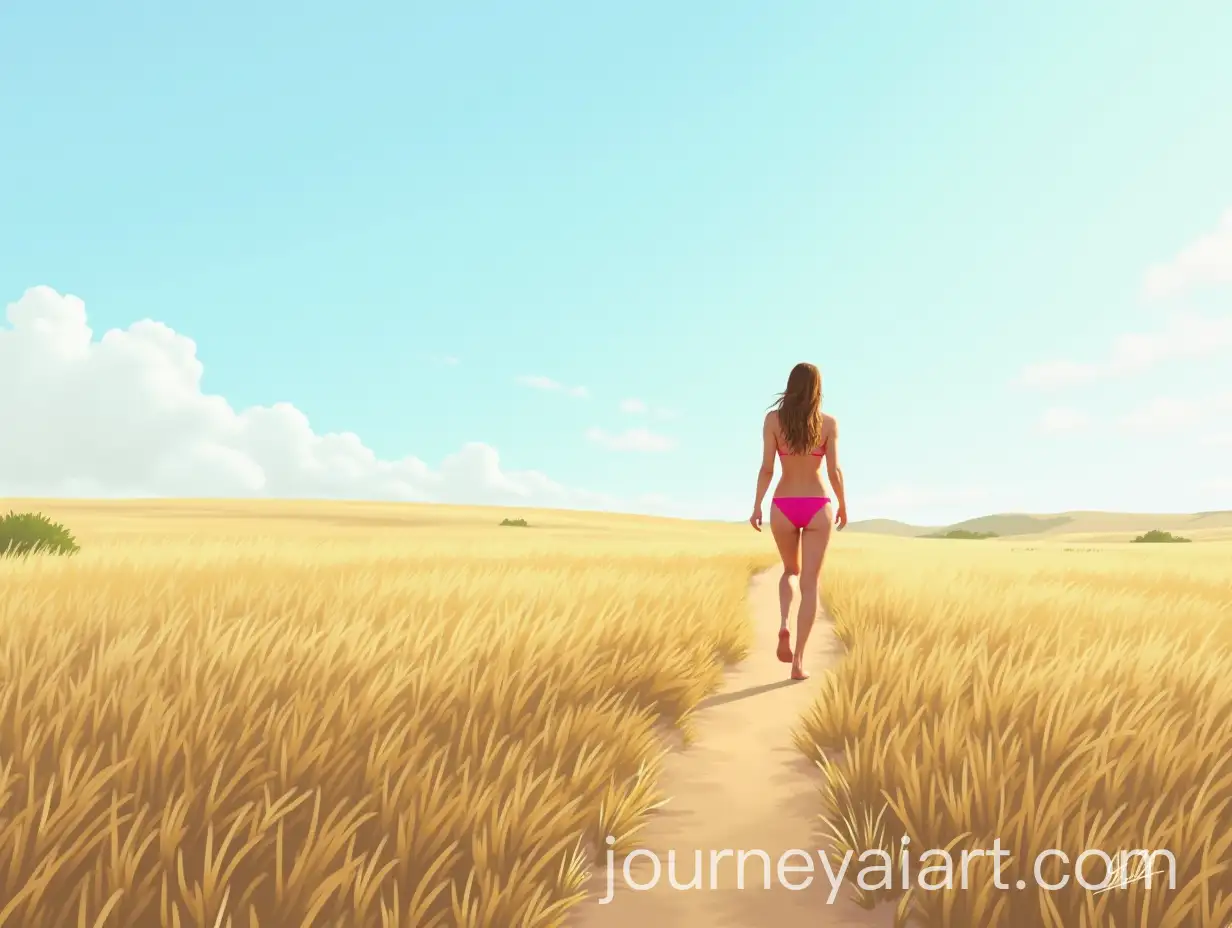 Crimean-Peninsula-Ukraine-Landscape-with-Woman-in-Pink-Swimsuit
