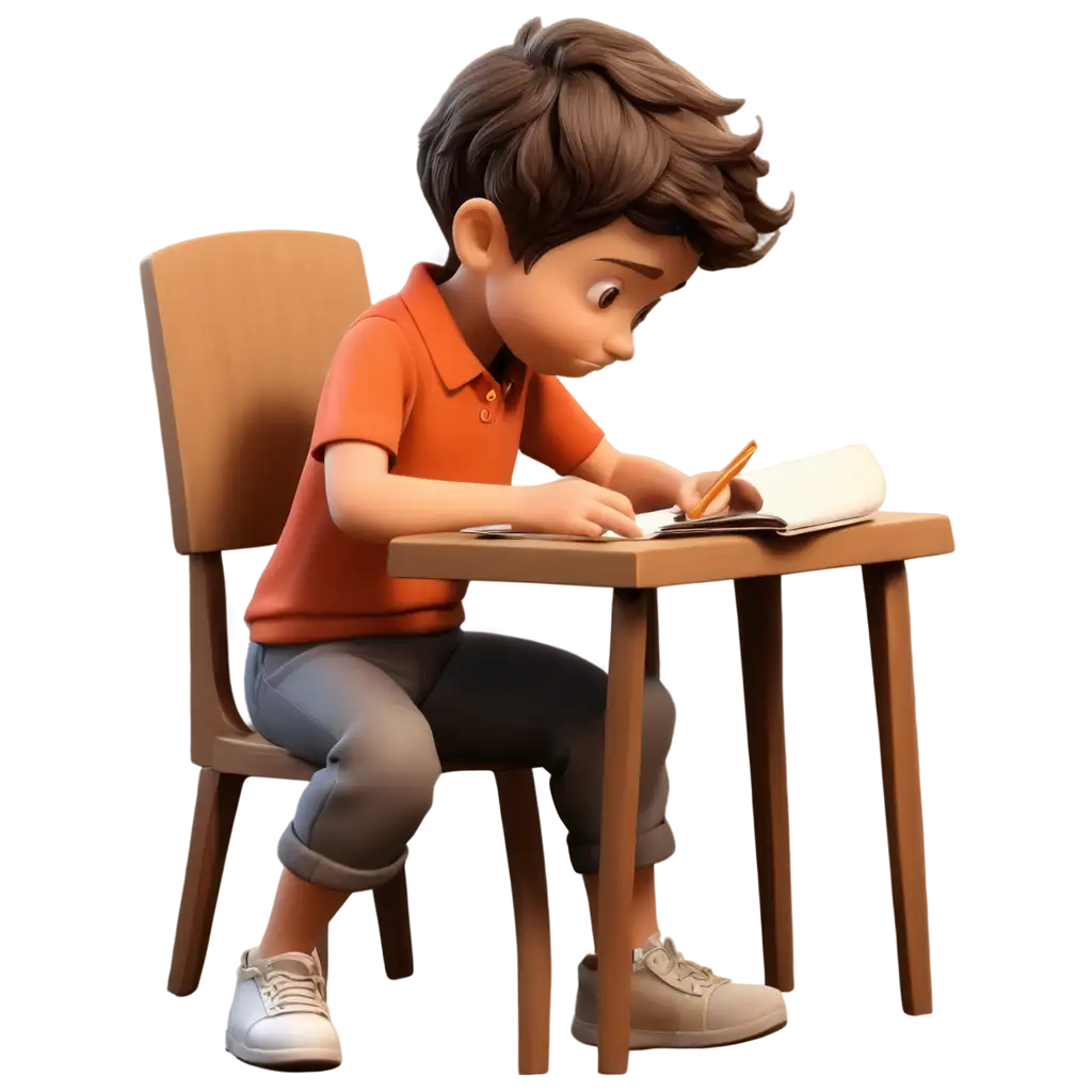 Charming-PNG-Image-of-a-Small-Boy-Writing-a-Letter-Perfect-for-Creative-Projects